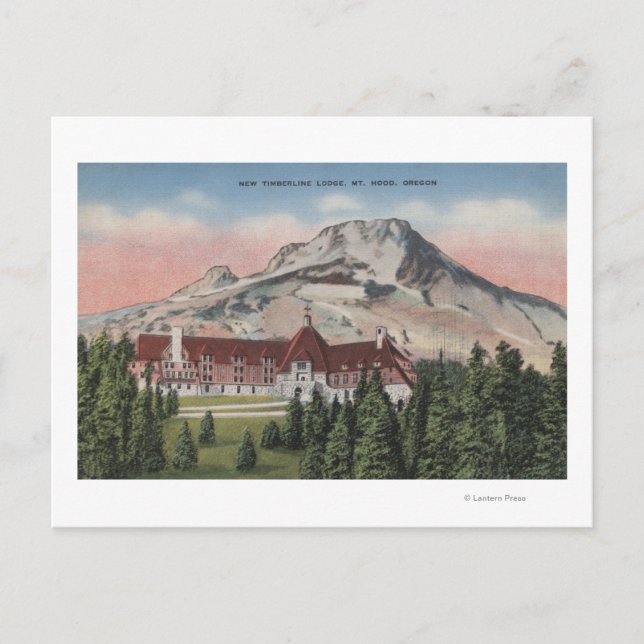 Carte Postale Mont Hood, Oregon - Vue du nouveau Timberline (Devant)