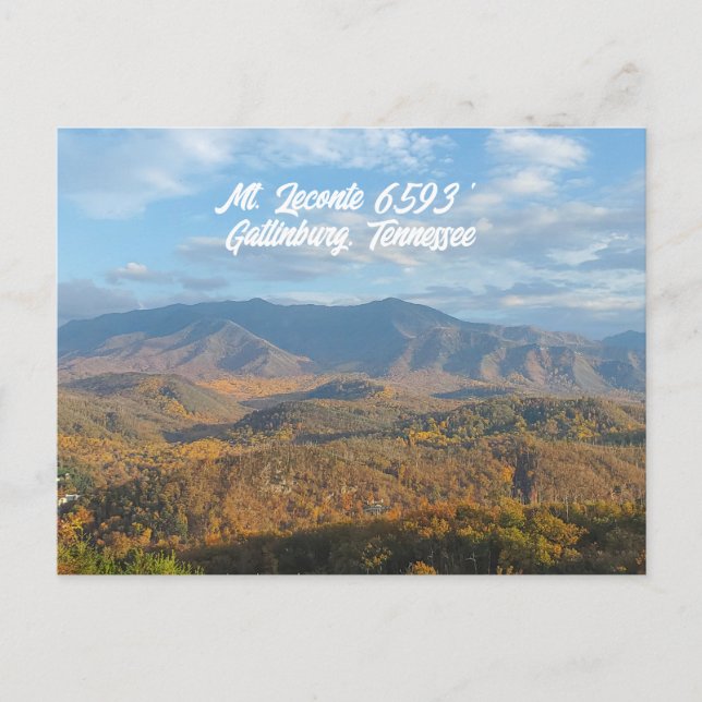 Carte Postale Mont Leconte Gatlinburg Tennessee Altitude (Devant)