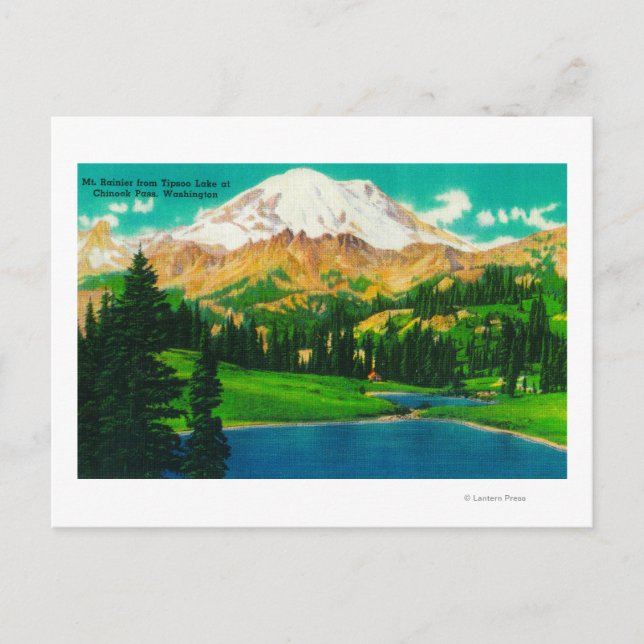 Carte Postale Mont Rainier du lac Tipsoo au col Chinook (Devant)