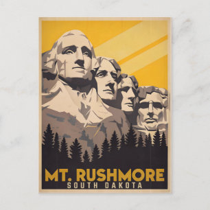 Carte Postale Mont Rushmore, Dakota du Sud