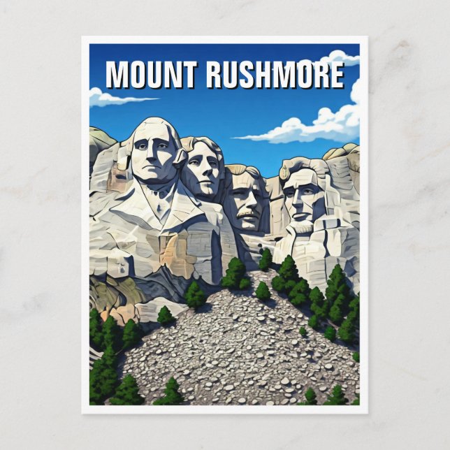 Carte Postale Mont Rushmore National Monument Souvenir (Devant)