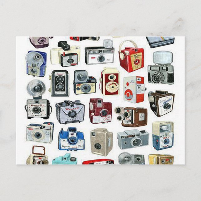 Carte Postale Montage de caméra vintage (Devant)