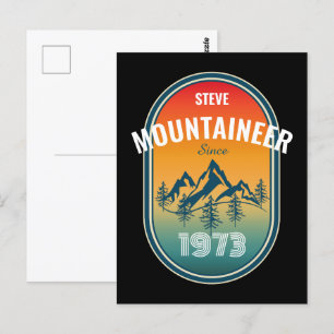 Carte Postale Montagnard Personnaliser Anniversaire Vintage