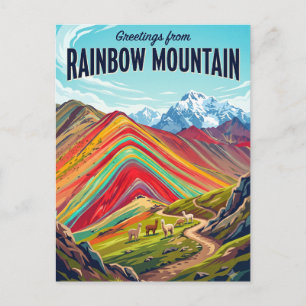 Carte Postale Montagne arc-en-ciel Pérou