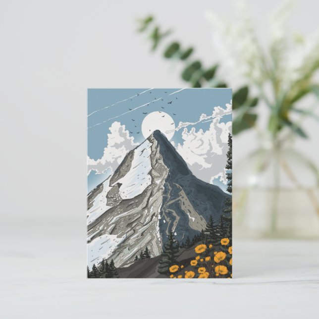 Carte Postale Montagne enneigée de Suisse (Debout devant)