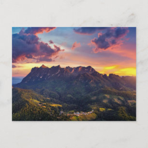 Carte Postale Montagnes au coucher du soleil