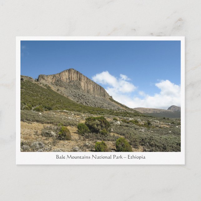Carte Postale Montagnes Bale Éthiopie (Devant)