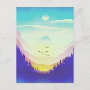 Carte Postale Montagnes brumeuses