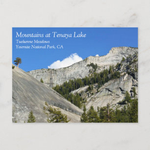 Carte Postale Montagnes de granit au lac Tenaya, Yosemite, CA Po