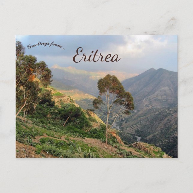 Carte Postale Montagnes d'Érythrée Afrique (Devant)