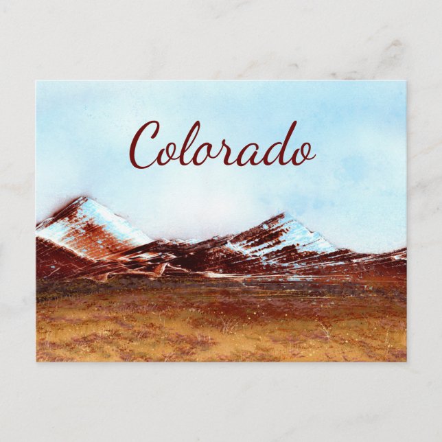Carte Postale Montagnes du Colorado en couleur (Devant)