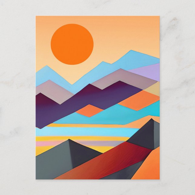 Carte Postale Montagnes du Sud-Ouest Abstrait géométrique (Devant)