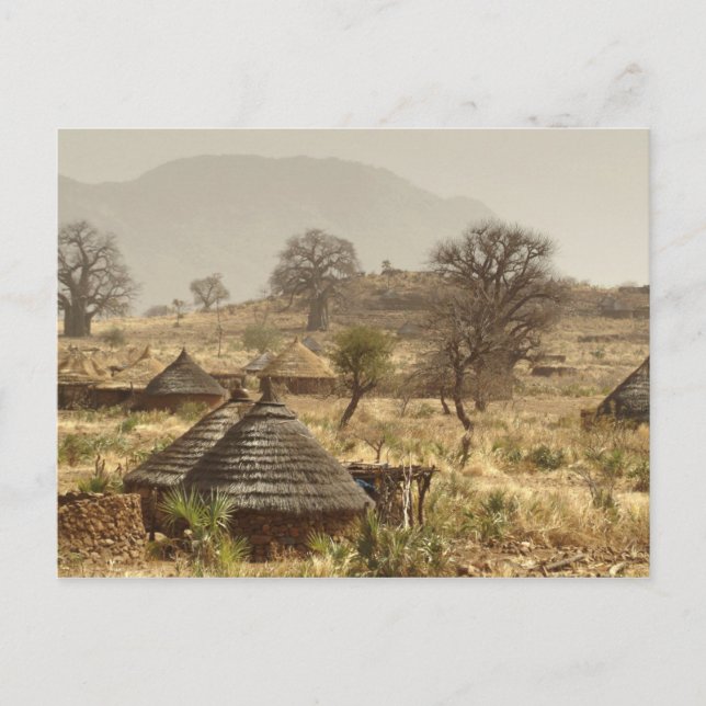 Carte Postale Montagnes Nuba, village Nugera (Devant)