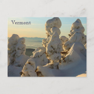 Carte Postale Montagnes vertes Vermont en hiver