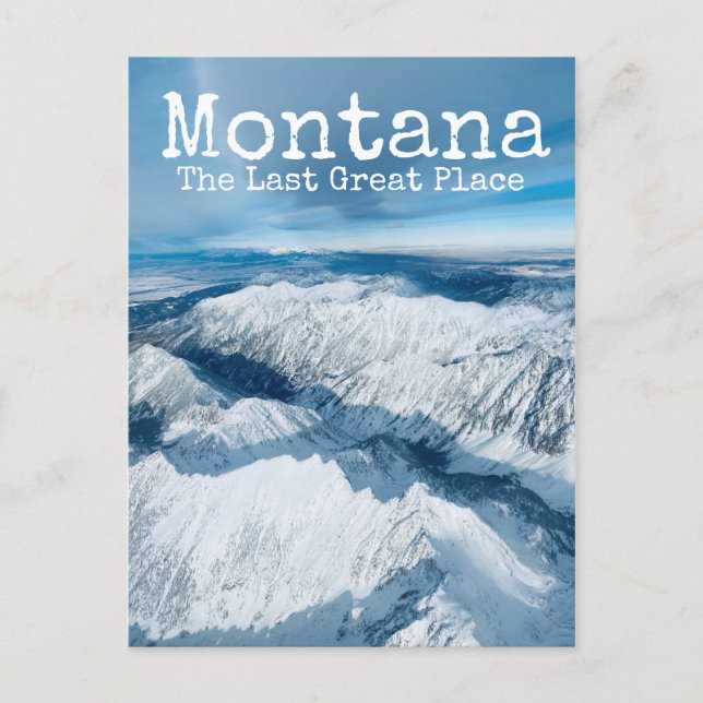 Carte Postale Montana La Dernière Grande Place Montagnes Neiges  (Devant)