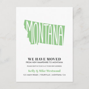 Carte Postale MONTANA Nous avons déménagé Nouvelle adresse Nouve