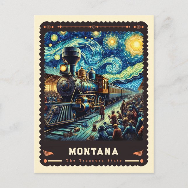 Carte Postale Montana | Vincent Van Gogh inspiré (Devant)