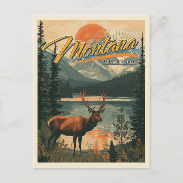 Carte Postale Montana Vintage  (Devant)