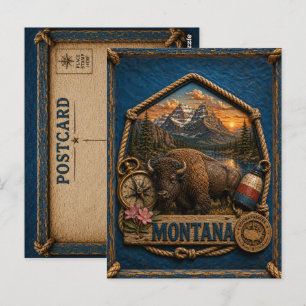 Carte Postale Montana Vintage Travel
