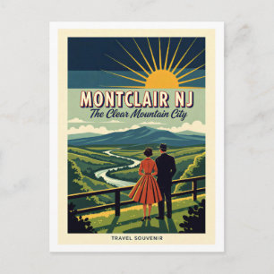 Carte Postale Montclair NJ Voyage Rétro Style Années 50