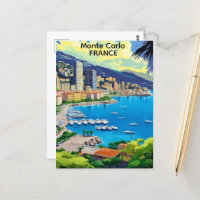 Carte postale Monte Carlo Monaco Travel, Monaco Po