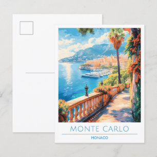 Carte Postale Monte Carlo Monaco Vintage voyage