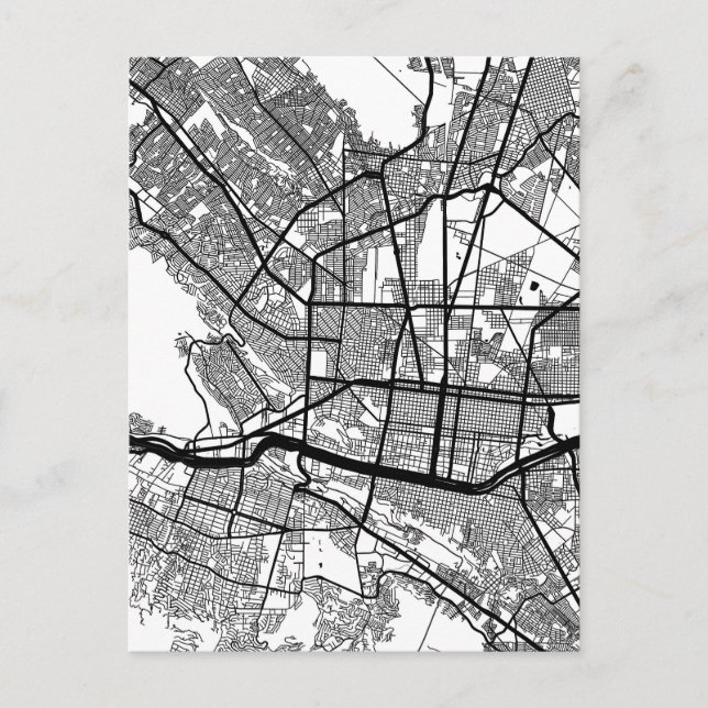 Carte Postale Monterrey Mexico City Map (Devant)