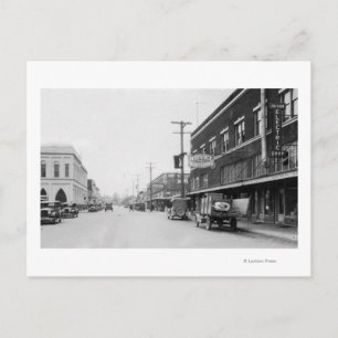 Carte Postale Montesano, WA Main Street Vue de la ville Photogra