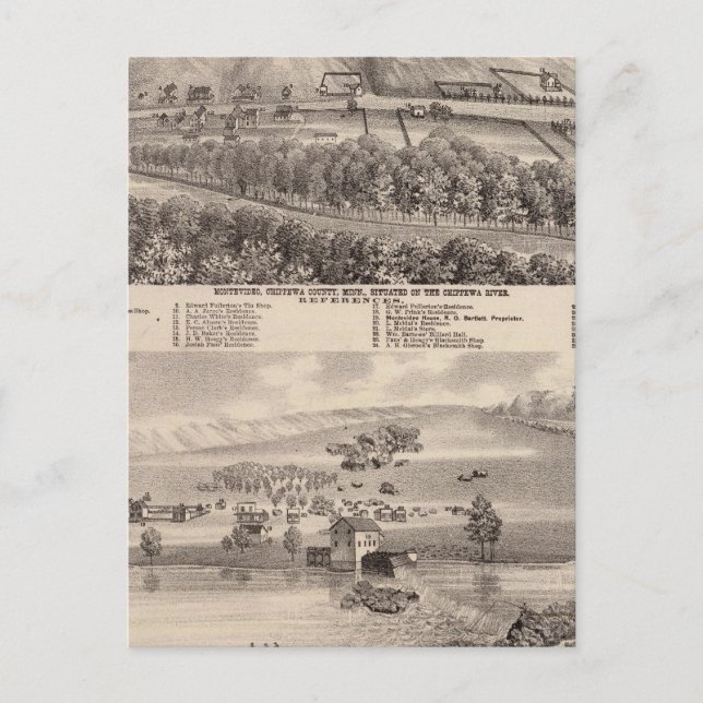 Carte Postale Montevideo, Granite Falls, Minnesota (Devant)