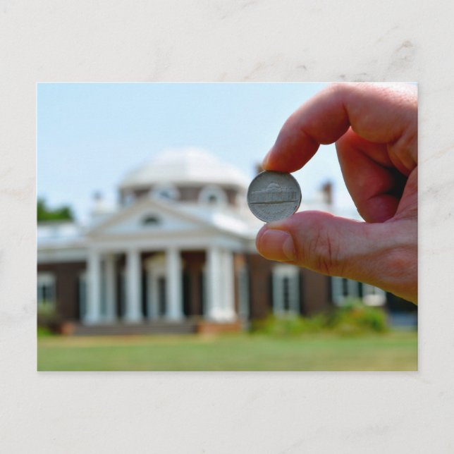 Carte Postale Monticello de Thomas Jefferson (Devant)