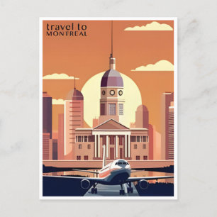 Carte Postale Montréal Canada Ville d'illustration touristique v