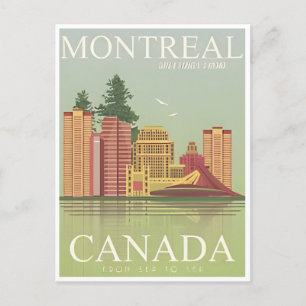 Carte Postale Montréal Canada Ville d'illustration touristique v