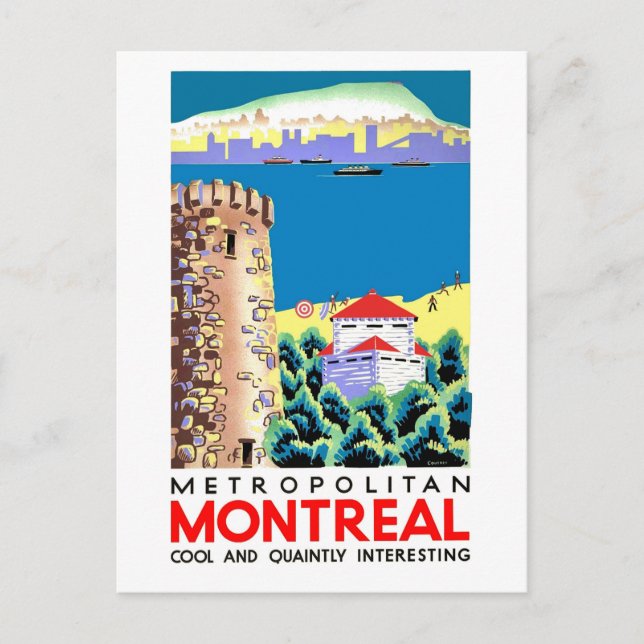 Carte Postale Montréal, Canada, voyage vintage (Devant)