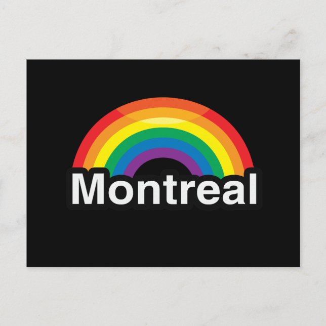 CARTE POSTALE MONTRÉAL PRIDE LGBT RAINBOW (Devant)