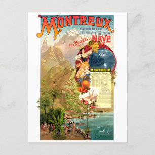 Carte Postale Montreux, Suisse, Vintage voyage