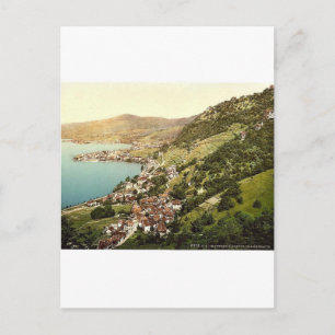 Carte Postale Montreux. Vue de Chambebaud, Lac de Genève, Suisse