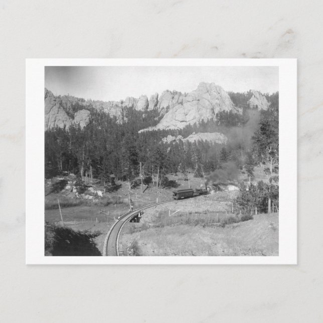 Carte Postale Monts Buckhorn au-delà des voies ferrées (Devant)