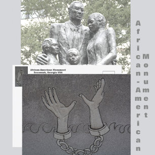 Carte Postale Monument Afro-Américain Savannah GA Voyage