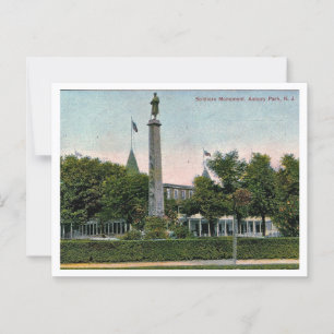 Carte Postale Monument aux soldats de Asbury Park NJ 1911 Inspir