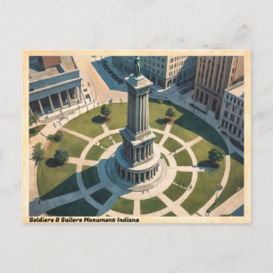 Carte Postale Monument aux Soldats et aux Marins Indiana Voyage 