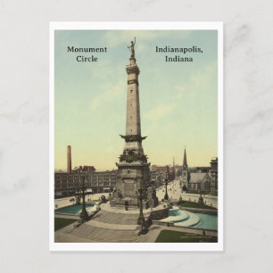 Carte Postale Monument Circle à Indianapolis, Indiana