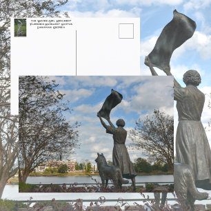 Carte Postale Monument de Waving Girl Savannah GA Photographie