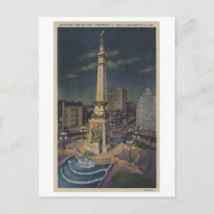 Carte Postale Monument des Soldats vintages et marins, Indianapo
