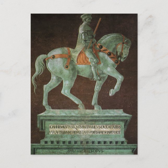 Carte Postale Monument équestre à Sir John Hawkwood, Uccello (Devant)