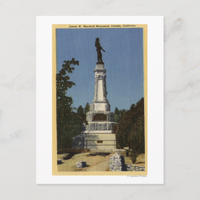 Carte Postale Monument James W. Marshall vue # 2 (Devant)