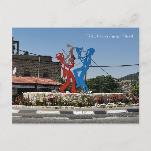 Carte Postale Monument Klezmer - Tzfat, Israël (Devant)