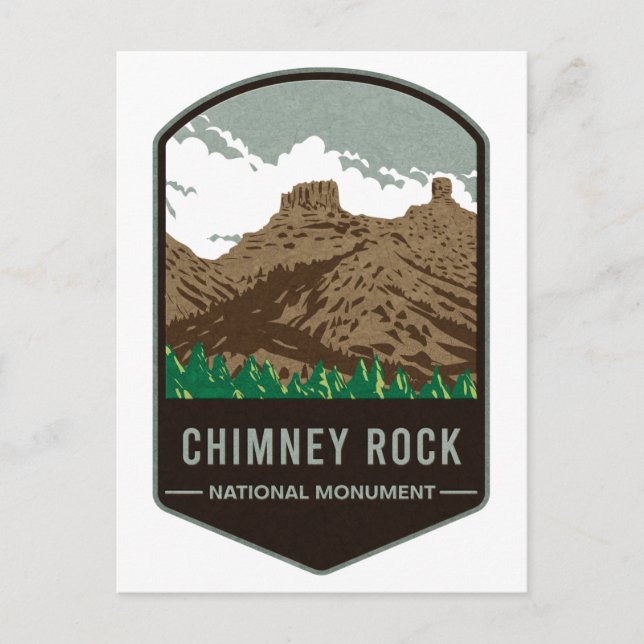 Carte Postale Monument national de Chimney Rock (Devant)