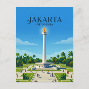 Carte Postale Monument national (Monas) Indonésie