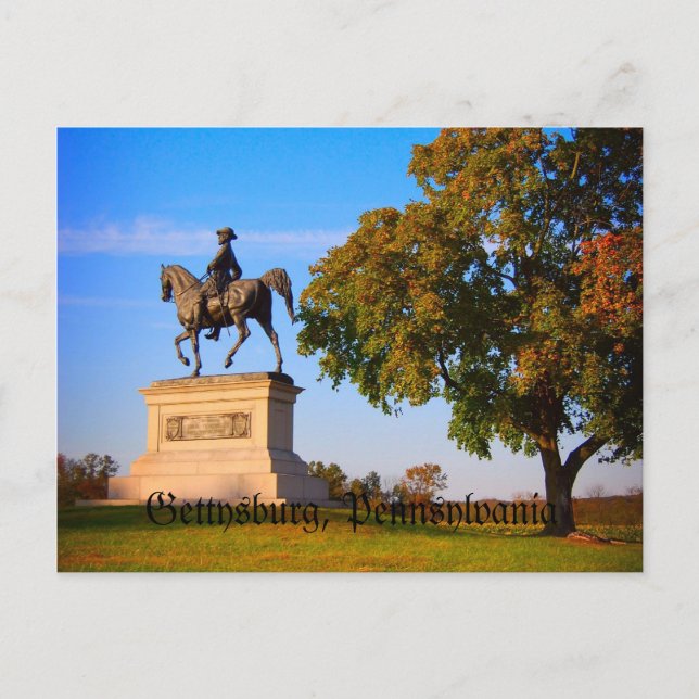 Carte Postale Monument sur le champ de bataille de Gettysburg (Devant)