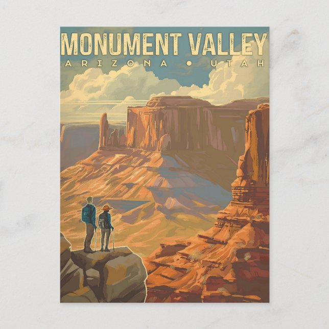 Carte Postale Monument Valley, Arizona Vintage (Devant)